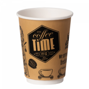 Стакан бумажный Классика-Опт 400 мл Coffee Time